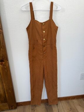 Rust colored overalls